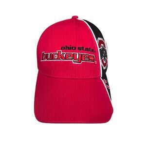 Ohio State Buckeyes Official Collegiate Licensed Red Black Baseball Cap Hat